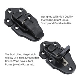 HOME MASTER HARDWARE 8 Pack Duckbilled Hasp Latch Chest Latch Toggle Hasp Latches Antique Padlock Kit with Screws for Jewelry Box Ordinary Box Wooden Case Furniture Decoration