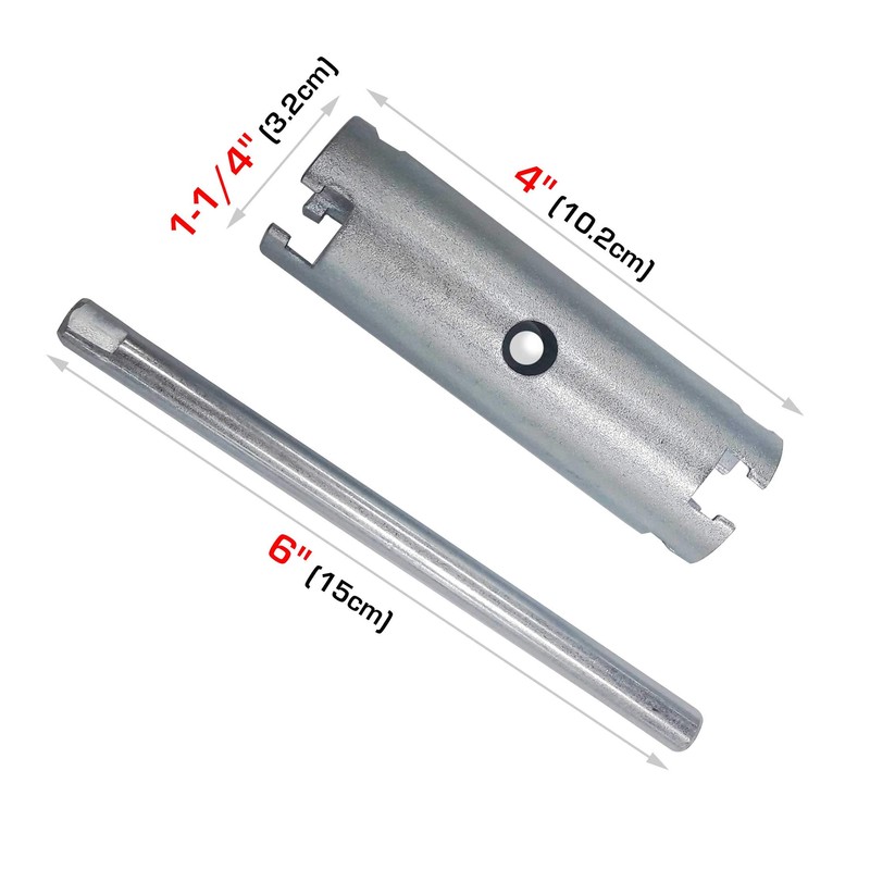 HAUTMEC Llave coladora para cesta, doble extremo de trabajo, llave