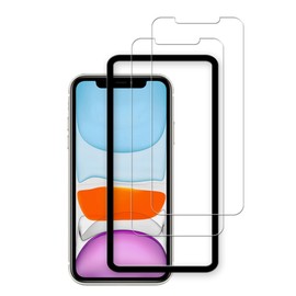 HKKAIS Easy Alignment Frame Designed For iPhone11 / iPhoneXR Tempered Glass Screen Protector Film 2-Pack