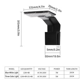 LED Fish Tank Light Mini Ultra-thin Clip-on Aquarium Lighting  High Brightness Clip-on Light for Water Plants  Energy Efficient