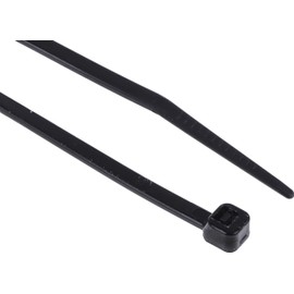 RS PRO Nylon 66 Cable Ties Heat Stabilised Black 3.6 mm x 203 mm Pack of 100