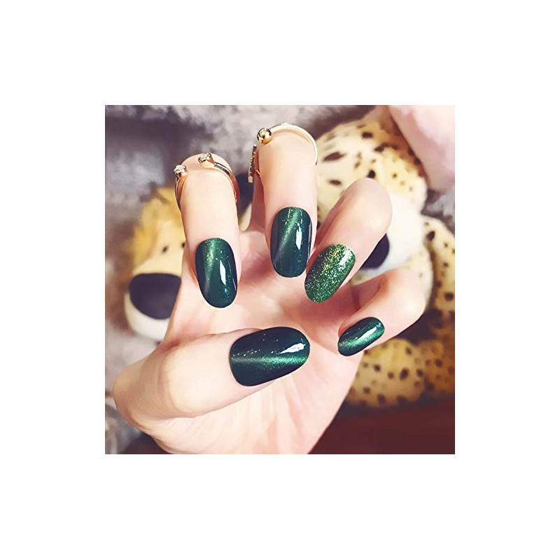 24pcs Nail Tips, Gel Nail Lighting, Solid Color Nail Tips,