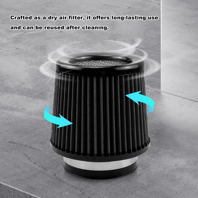 RULLINE 76mm 89mm 102mm Air Filter 3" 3.5" 4" Cold