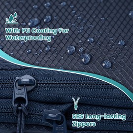 Compression Packing Cubes 8 Set Travel Organizer, Waterproof Travel Packing Cubes for Carry on Luggage Compression Cubes Travel Essentials Blue
