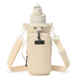 【LIMSE】スマホも入る 水筒カバー ホルダー ケース スマホショルダー 撥水 軽量 肩掛け スマホポーチ クリームベージュ