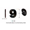 BUILDINGSIGNS.COM Apartment Number Sign/Mailbox Number Sign, Number 9 (Black,3D, ...-REF24-1027