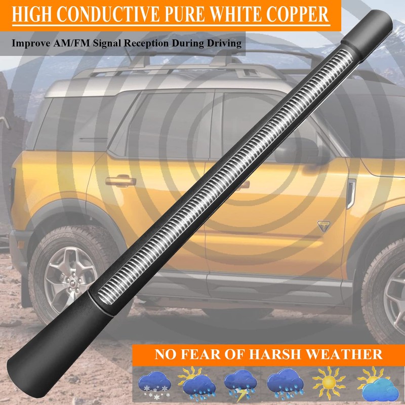 7 Inch Antenna Replacement for Ford Bronco Sport (2021-2023), Ford