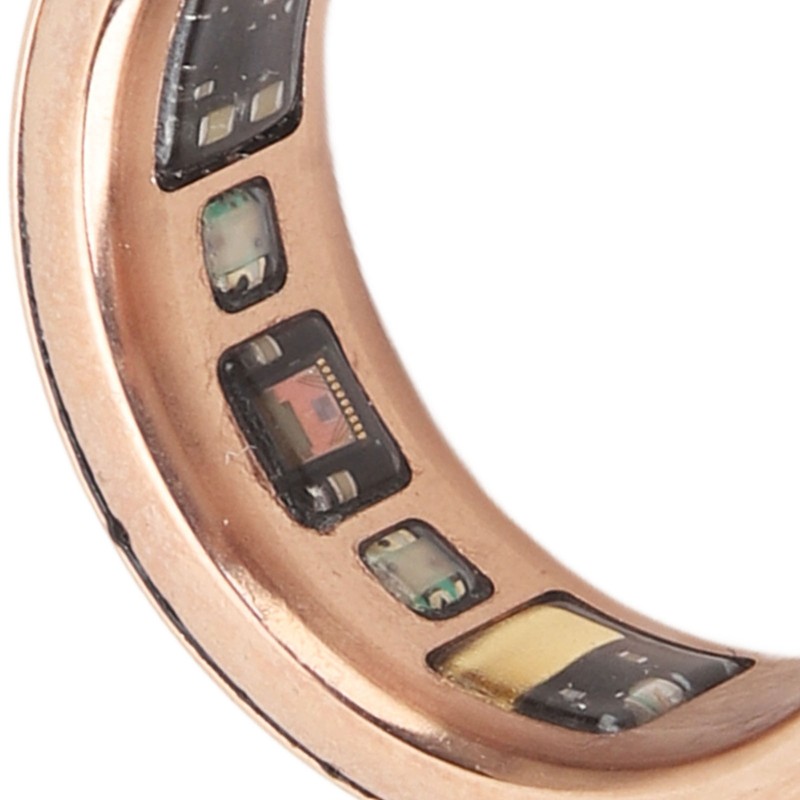 Smart Ring Pink Gold Sleep Monitor Health Tracker Waterproof Aluminum