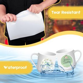 Glossy White Premium Printable Vinyl Sticker Paper for Inkjet Printer,120 sheets 8.5x11 inch Durability Adhesive Paper, Waterproof Labels,Tear Resistant,Vivid Colours,Holds Ink Well,Does Not Blister