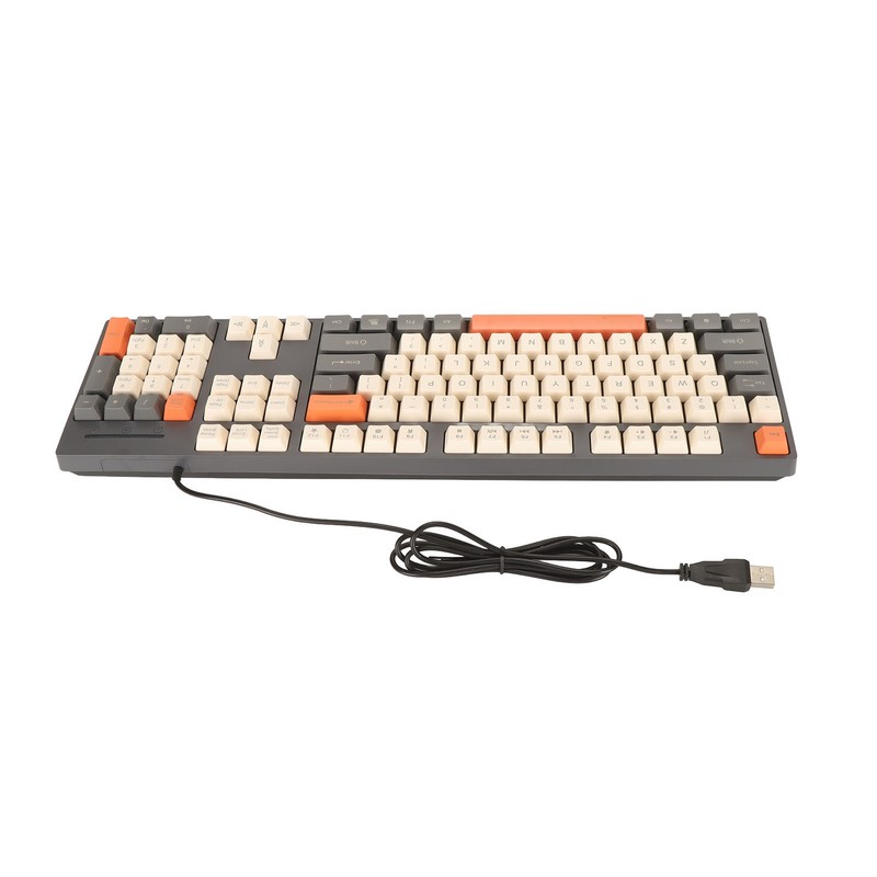 104 Keys Wired Keyboard 3 Colors Cute Gaming Keyboard USB