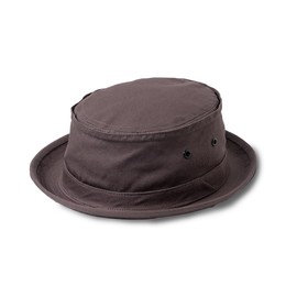 Nakota Req Hatter Cotton PORK PIE Hat, Men's, Women's, Cotton, Simple, Hand-Washable, Casual, Travel, Outdoor, gray, M
