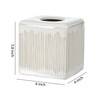 Motifeur Bathroom Accessories - Ceramic Tissue Holder, Decorative Square Tissue
