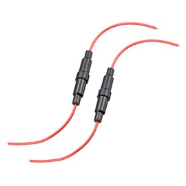 uxcell Inline Screw Type Fuse Holder 20 Gauge AWG 2Pcs for 6mm x 30mm Tube Fuse