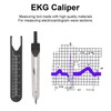 ECG Measuring Ruler, ECG Vernier Caliper, Stainless Steel, 0-2.4 Inch,