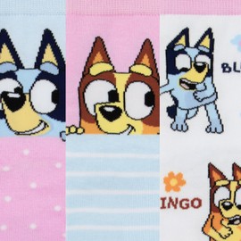 Bluey Girls Socks, 3 Pack Multipack Kids Socks, Bingo Pack Of 3 Sock Set, Multicolour 13-3