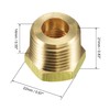 sourcing map Brass Pipe Fitting Reducer Adapter 1/2NPT Male x
