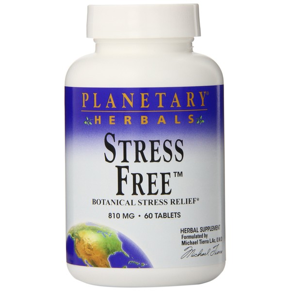 Planetary Herbals Stress Free Calm Formula Tablets, 810mg, 60 Count