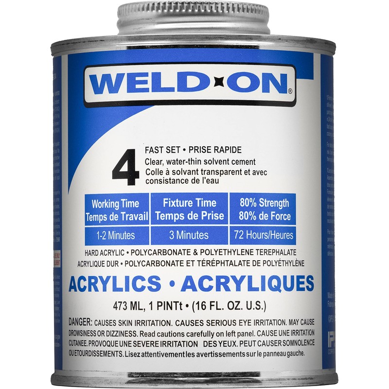 Weld-On 4 Acrylic Adhesive - Pint and Weld-On Applicator Bottle