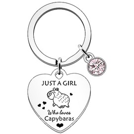 SDOFY Capybara Gifts for Girls Cute Capybara Gifts Capybara Keyring Keychain Capybara Lovers Gift Just A Girl Who Loves Capybaras