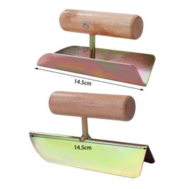 Pure Seek Plastering Trowel for Wall Painting, Plaster Trowel, Set of 2 Types, Corner Tool, Plastering Trowel, Earth, Plastering Trowel