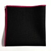 Unbranded Black & Red Linen/Cotton Pocket Square