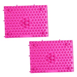 PACKOVE 2pcs Rosy Foot Massage Pad Reflexology Acupressure Mat for Heel Arch Toe Relief and Relaxation for Home Office and Sports