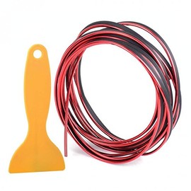 Red Metallic Gloss Interior Decorative Strips for Cars Commercial Vehicles Flexible Trim Strip Moulding 5 Metres
