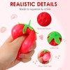 2PCS Squeezable Toy Fruit Ball Realistic Strawberry Model, Squeezable Toy