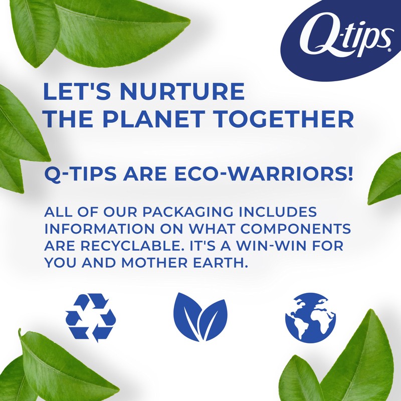 Q-tips COTTON SWABS, 750 ct