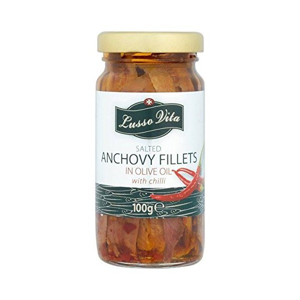 Lusso Vita Anchovy Fillets with Chilli 100 g