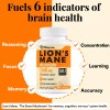 70000mg Lions Mane Supplement Capsules - 50x Strength Potency Lions