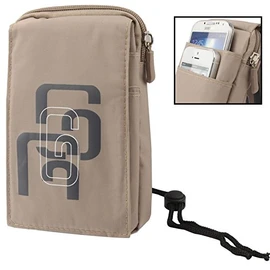 DFV Mobile Multi Functional Universal Vertical Stripes Pouch Bag Case Zipper Closing Carabiner for = > Vernee Mars Pro Dual LTE-A