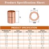 Hordolry Straight Copper Coupling Fittings, 1/2 Inch Copper Pipe Welding