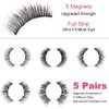 AOMIG Magnetic Eyelashes with Eyeliner Kit, 5 Pairs Natural Look
