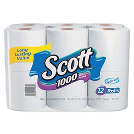 Scott 1000 Bathroom Tissue, 12 Count