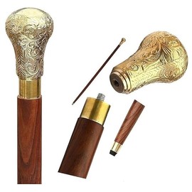 Canes and Walking Sticks in Wood Brass Handle Cane for Men & Women Unisex Derby Cane Lightweight Sturdy Folding Gift For senior citizen