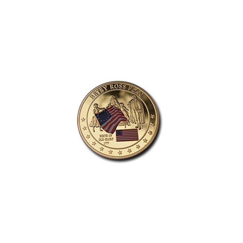 Betsy Ross Flag Commemorative Coin Memorable Token of First U.S.A.
