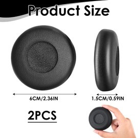 Evolve 65 Ohrpolster Ersatz, Ohrpolster für Jabra Evolve 20 20se 30 30II 40 65 65+/ Evolve 20SE 20UC 20MS 30US 30MS 30II 40UC 40MS 65UC 65MS Kopfhörer Protein Leder Ersatz Ohrpolster (1 Paar)