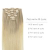 WENNALIFE Hair Extensions Clip In, 24 Inch 120g 7pcs Clip