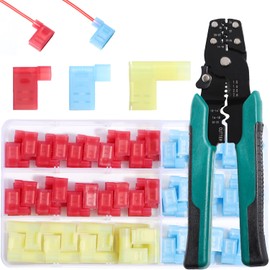 shengbowi Right Angle Flat Connector 22-18 16-14 12-10AWG Crimper Crimping Tool Nylon Quick Coupling Flag Clamp 90 Degree Spade Assortment Kit