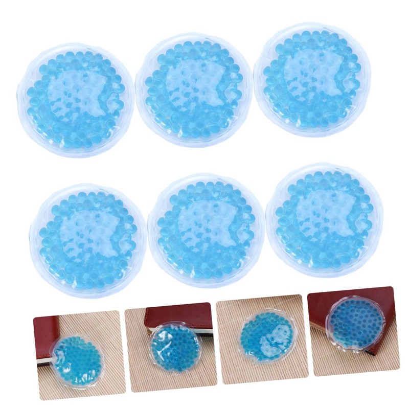 ORFOFE 6Pcs Round Hot Cold Therapy Packs for Physiotherapy Flexible
