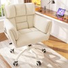 DurayLoly Home Office Chair with Wheels Soft-Touch Material,Modern Cute Vanity