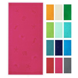 Zollner XXL 039 Beach Towel, 100 x 200 cm, Cotton, pink, 100 x 200 cm