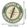 2 x 12 cm Compass Vinyl Stickers, Waterproof, Decorative for
