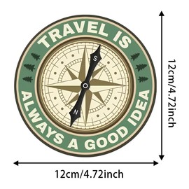 2 x 12 cm Compass Vinyl Stickers, Waterproof, Decorative for Cars, Laptops, Motorcycles, Trucks, Window Panes | #DZ152