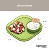 madesmart dipware Dinner Plate with Collapsible and Removable Dip Bowl