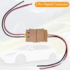 CSMATEYEAH 2 Pcs Turn Signal Socket Pigtail Connector with Wire