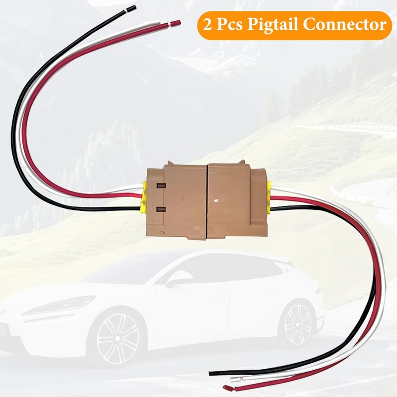 CSMATEYEAH 2 Pcs Turn Signal Socket Pigtail Connector with Wire