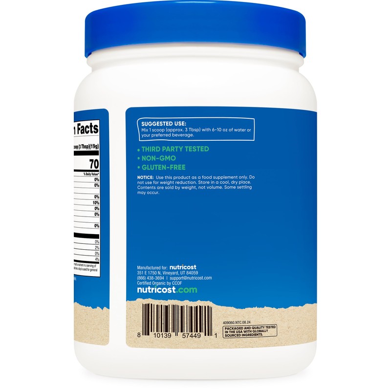 Nutricost Organic Egg White Protein Powder (1LB) 25 Servings Per