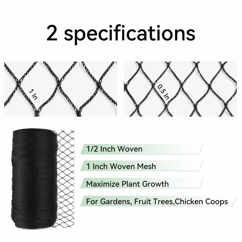 XiHaKey Heavy Duty Bird Netting 10x30Ft – Chicken Netting &